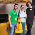 Best presentation by Marina Bondareva, here with Michel Bremer and Robin Kempkens, photo by Marta Ferreira Gomes